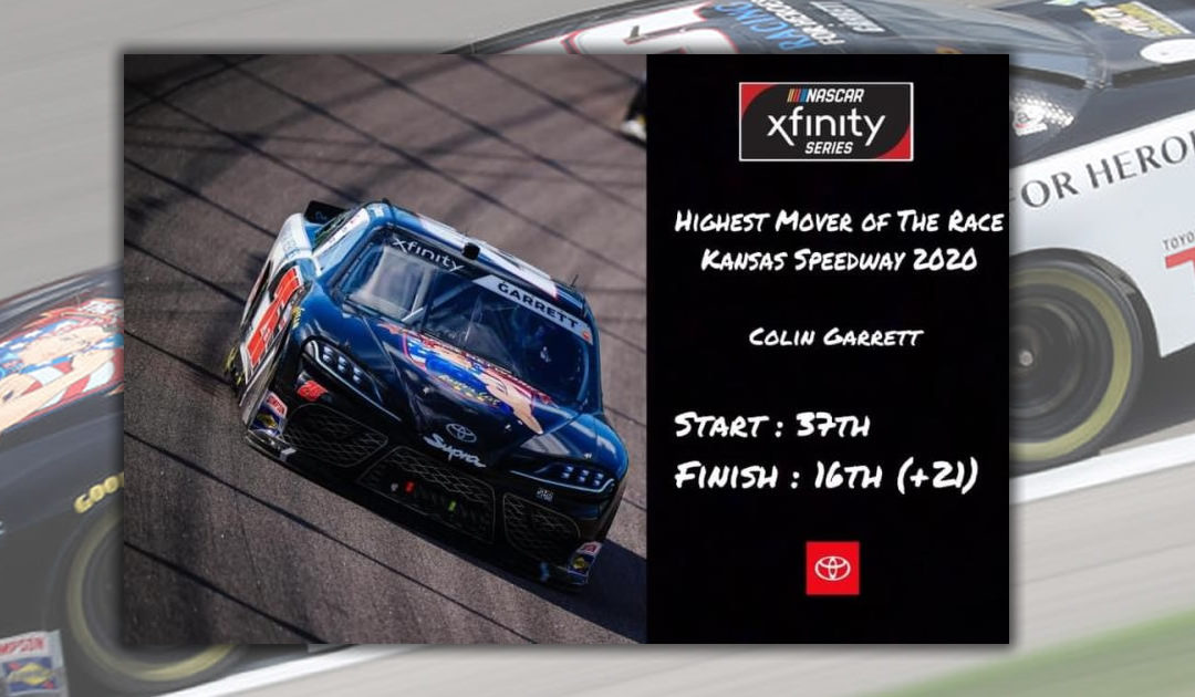 Colin Garrett Named Biggest Mover at Kansas, P37 to P16