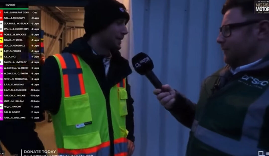 screenshot of Colin Garrett being interviewed at the 2024 Race of Remembrance in Wales